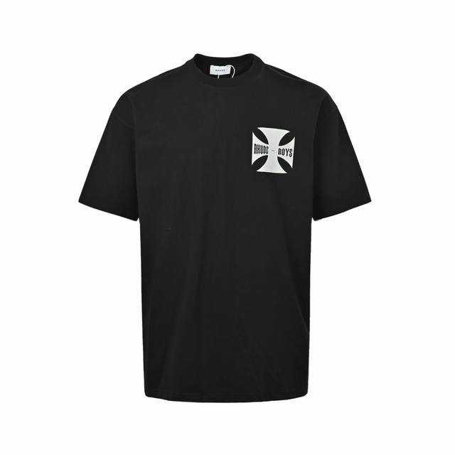 160 Rhude Boys Cross Print Short-Sleeve T-Shirt From the Los Angeles luxury stre