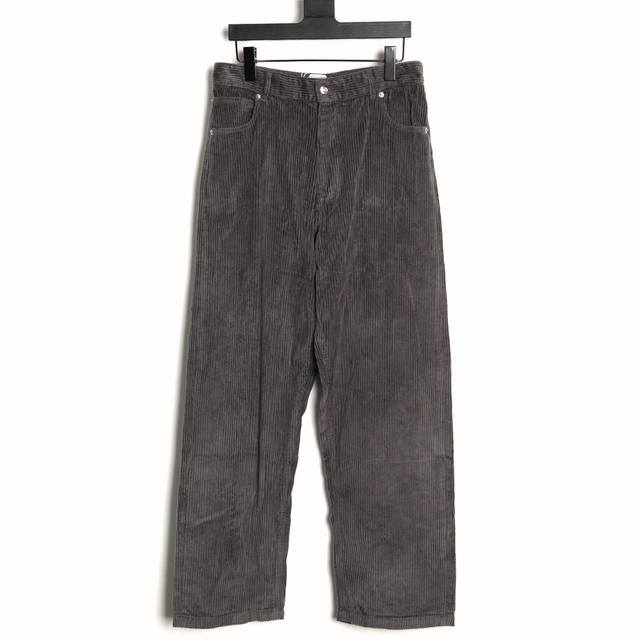 390 Bottega Veneta 葆蝶家 Bv 26Ss 灯芯绒休闲长裤 面料定织定染1000米6坑无弹灯芯绒 裤身采用经典灯芯绒竖条纹理，后口袋刺绣标志性