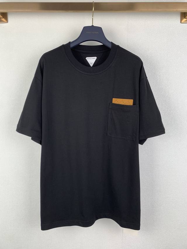 Bottega Veneta Woven Leather Pocket Short-Sleeve T-Shirt. Made with custom-made