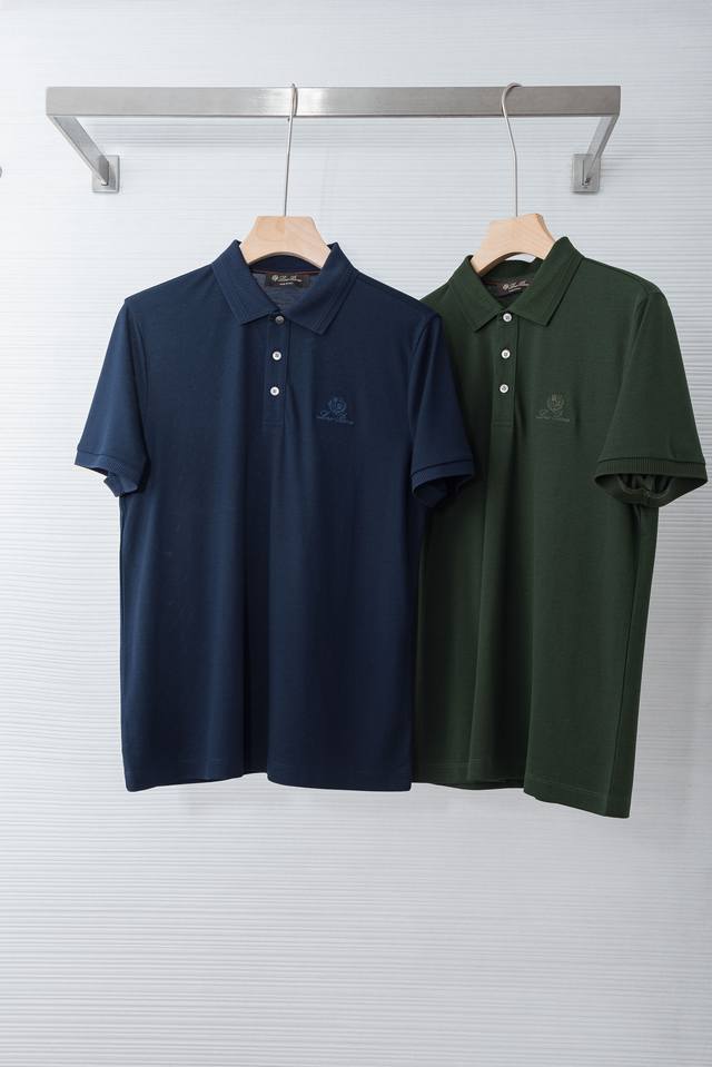 Lp2510Ss Spring/Summer Silk Blend Honeycomb Hexagonal Texture Men's Polo Shirt w