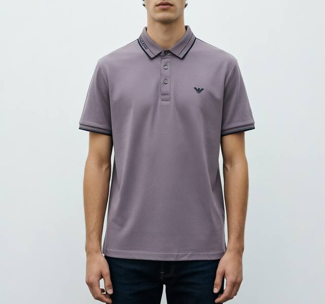 Armani阿玛尼2026Ss夏季新款字母Logo男士翻领polo衫！经典商务男款，高端男装的天花板级别的商务男款！简约时尚大气不失优雅，单穿内搭体面过人，品质