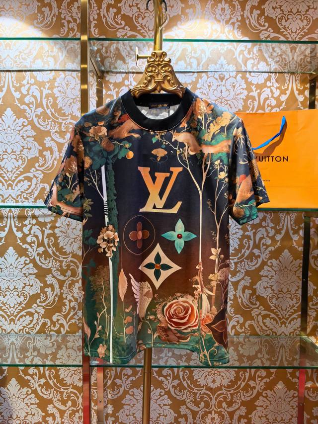 Louis Vuitton Spring/Summer 2026 New Short-Sleeve Fantasy Chinese Style Print Sh