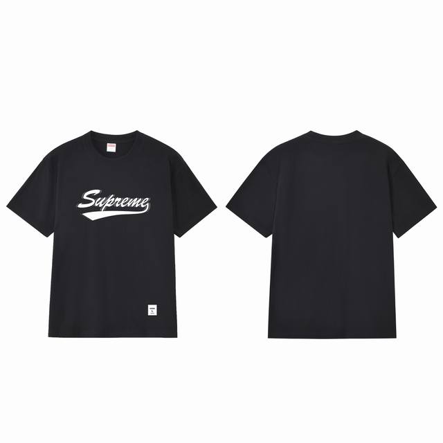 款号M410# Supreme Ss20 Week 7 Intarsia Script S S Top 手写Logo短袖美式潮流T恤 男女同款 宽松版型 采用2