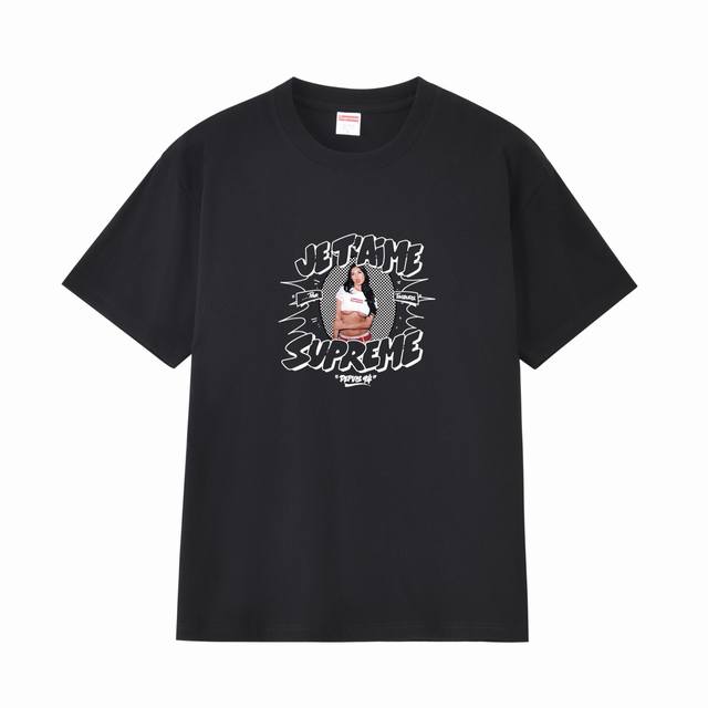 款号M409# Supreme 2007 Tera patrick 宽松版型 采用260克双纱纯棉 圆筒 从面料到辅料全部三标齐全跟足Zp 进口松井公司浆料印花