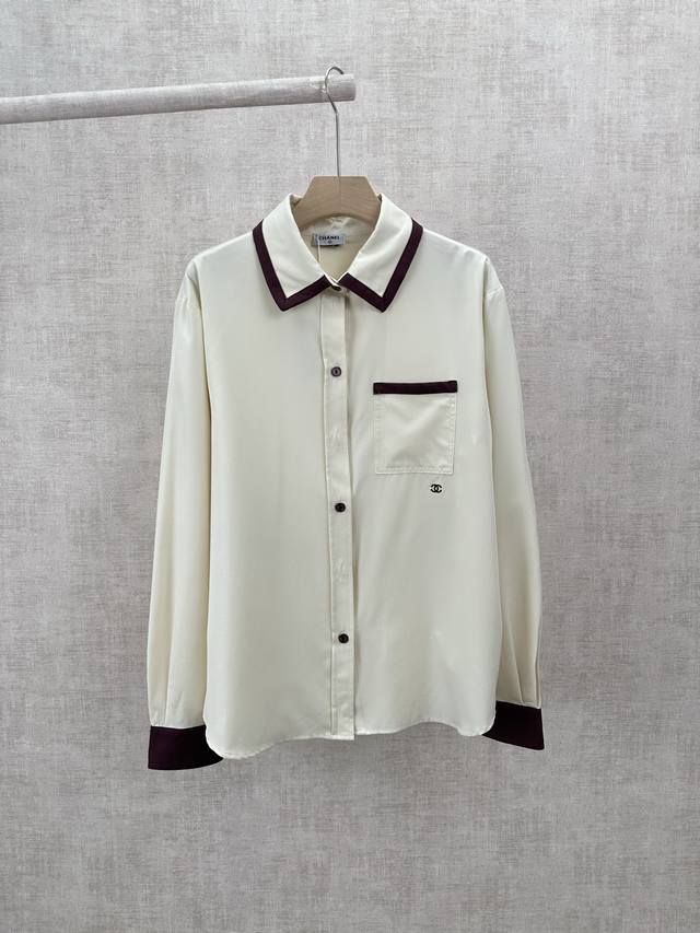 Chanel 26Ss New Spring/Summer Preview Collection Color Block Long-Sleeve Buttone Chanel 26Ss New Spring/Summer Preview Collection Color Block Long-Sleeve Buttone