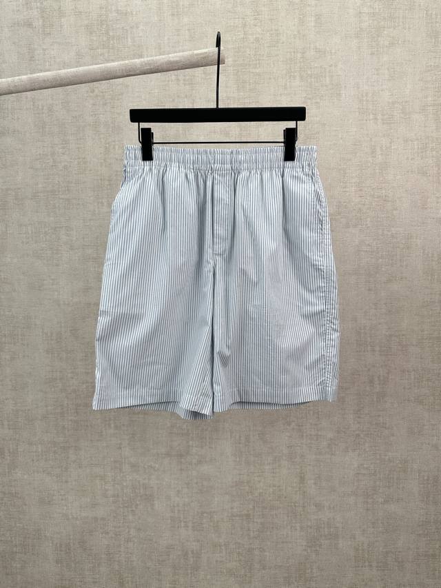 G brand 26Ss new striped casual shorts, pure cotton fabric, elastic waistband, e