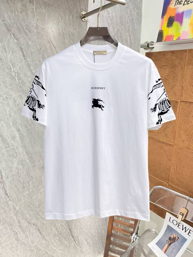 Burberry, all three tags intact. Newest 2026 Summer style short-sleeved T-shirt,