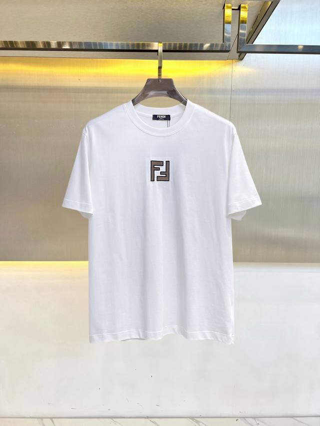Fendi T-shirt with all three tags intact. Newest 2026 Summer style short-sleeved