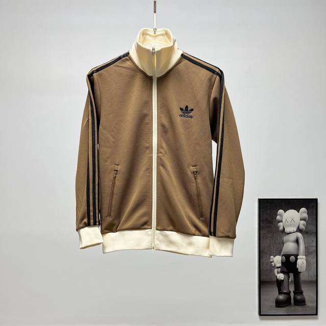 Terminal supply 180 Adidas | Trefoil 0109# Color Block Stand Collar Jacket Size: