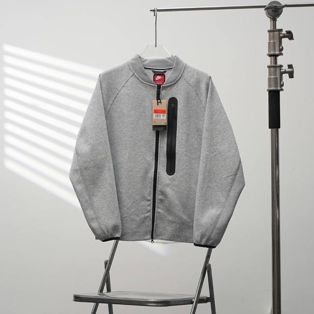 工厂pp直供220 Nike丨耐克8009压胶拉链立领夹克 配色：灰色 尺码：S-Xxl