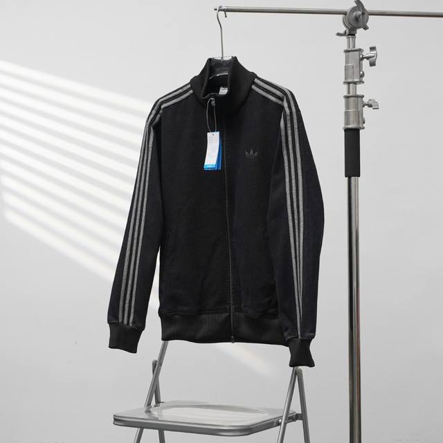 工厂pp直供220 Adidas丨三叶草6233牛仔立领外套 配色：黑色 尺码：S-Xxl