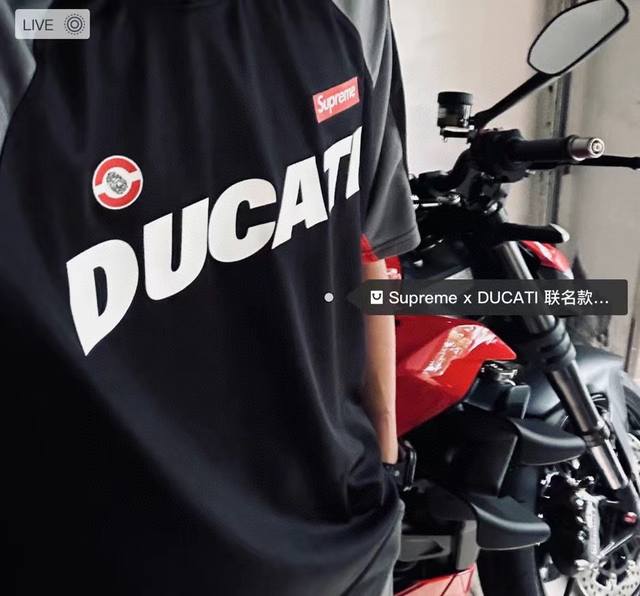 Supreme X Ducati 杜卡迪 联名款 Ss24 Week16 硅胶皮质 Logo字母球衣短袖 男女同款 整件衣服10处皮质硅胶 手感凹凸有致 区别市
