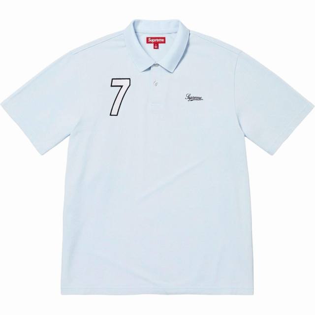 150，Supreme 设计刺绣图案短袖polo衫 男女同款 颜色： 黑色，浅蓝色 尺码：S-Xl 衣长 胸围 肩宽 袖长 S 68 114 48.6 26.5