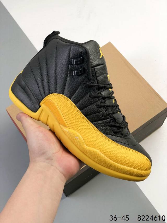 180 乔12 Air Jordan 12 ” Reverse Flu Game “ Aj12乔12 反转黑红 圣诞红 男子文化高帮篮球鞋 鞋头采用黑色装扮的同