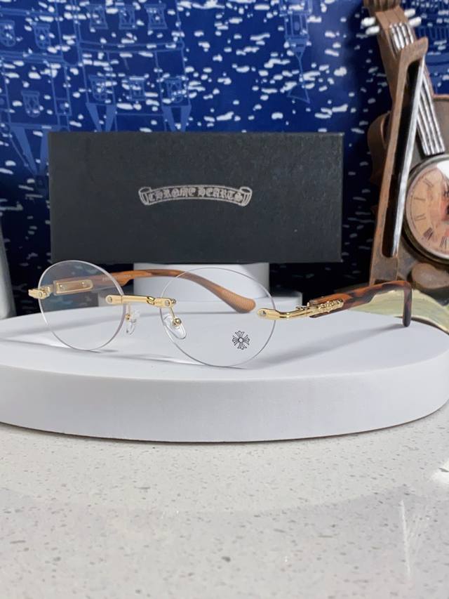 Chrome Hearts Niche Versatile Frameless Prescription Glasses for Men and Women,