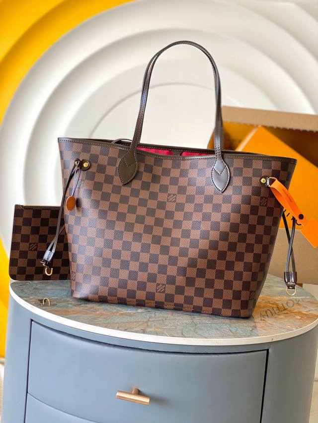 Premium Original Mb 163C01 Neverfull Medium Handbag Model: N41358 N40599 Brown / Premium Original Mb 163C01 Neverfull Medium Handbag Model: N41358 N40599 Brown /