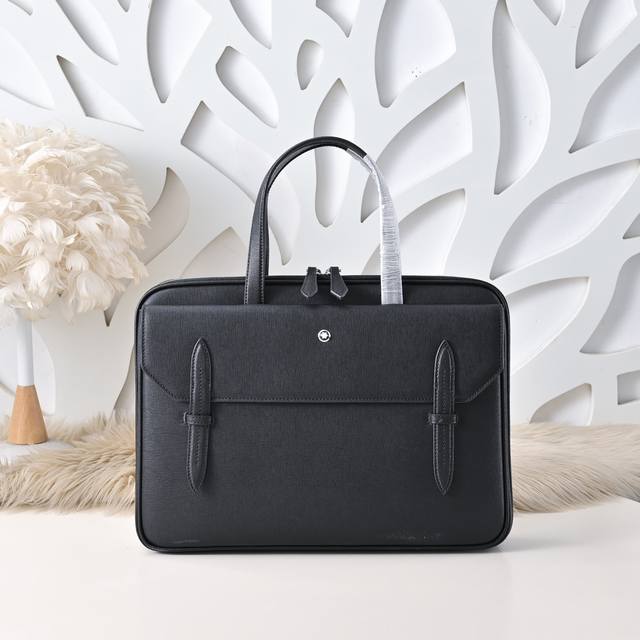 Mont Blanc - Latest men's handbag made of top-grain cowhide leather with a super