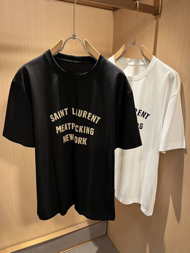 Saint Laure*T 圣罗兰 2026春夏新款男士短袖T恤，潮流轻奢新品登场 原单复刻产物 高端品质 市场最高版本 米兰时装设计师款 先睹为快，独家现货发