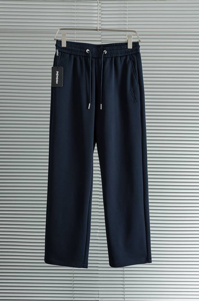 New# Ysl26Ss最新款精梳棉混纺挺括有型自带筋骨感抗皱性极强四面弹力包容性好弹力松紧腰搭配抽绳设计直筒立体裁剪上身显瘦有型男士休闲长裤#最新上线的这款品