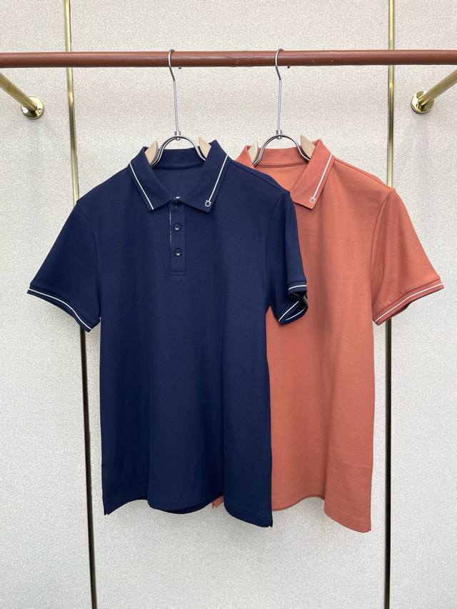 Ferragamo菲拉格慕砸锅卖铁都要上的新款新款原单男士休闲翻领短袖 高端定制 高端版本 时尚百搭爆款进口面料 手感超柔软细腻 穿着亲肤舒适 高端精品 代工厂