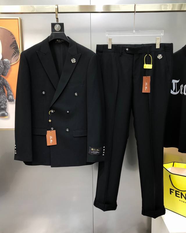 整套 Lp 诺悠翩雅2026早春新款原单男士商务休闲西装套装 西服外套西裤 可拆开售卖官网同步售卖 高端定制 时尚百搭 爆款领上Logo标设计 采用原版进口10