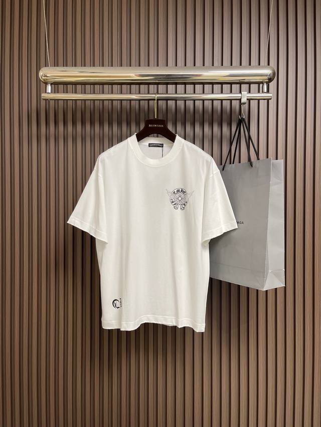 Chrome Hearts Ch 克罗心 2026Ss早春新款厚板印花短袖T恤，胶印设计，订制高织纯棉面料，精美十字花超强工艺，设计时尚潮流 上身效果超赞。尺码