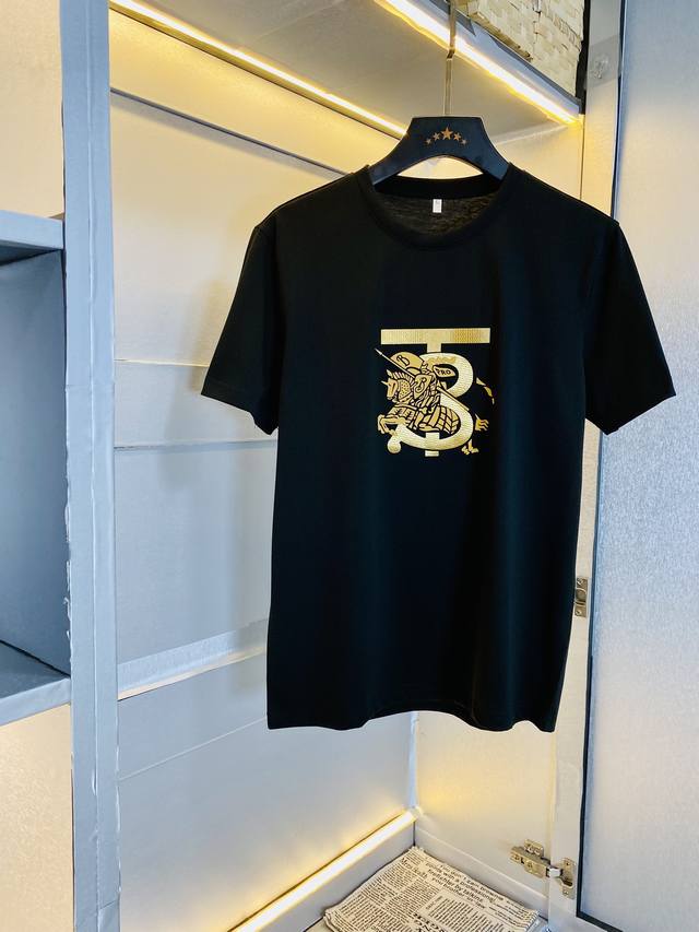 穿240斤 胖子福音 情侣款 码数：M-6Xl 巴宝莉Burberry 原单品质 2026最新款 男装短袖T恤 衣服 精选专柜订制顶级丝光棉进口面料 所有细节做