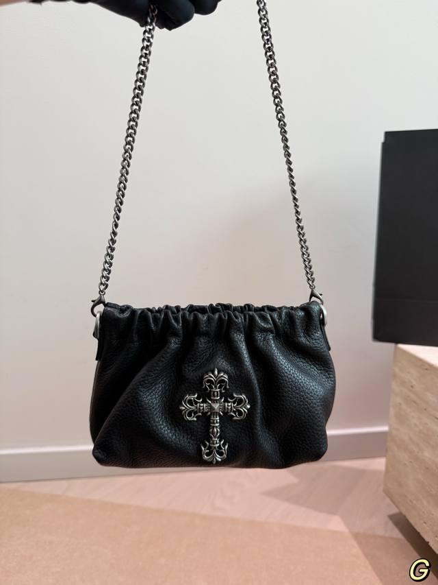 Chrome Hearts Phone Bag Chrome Hearts-inspired cross-patterned soft leather chai