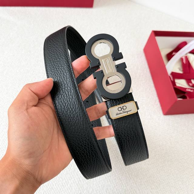 Product Name: Ferragamo Belt, Original Single Belt Model: Hook, Classic Buckle M