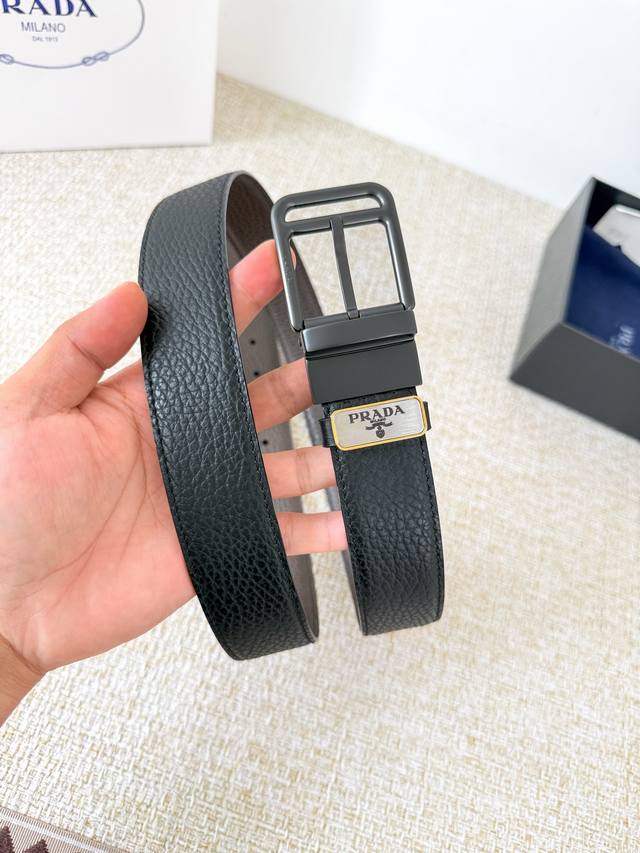 Product Name: Prada Belt, Original Single Belt Model: Pin Buckle, Original Class Product Name: Prada Belt, Original Single Belt Model: Pin Buckle, Original Class