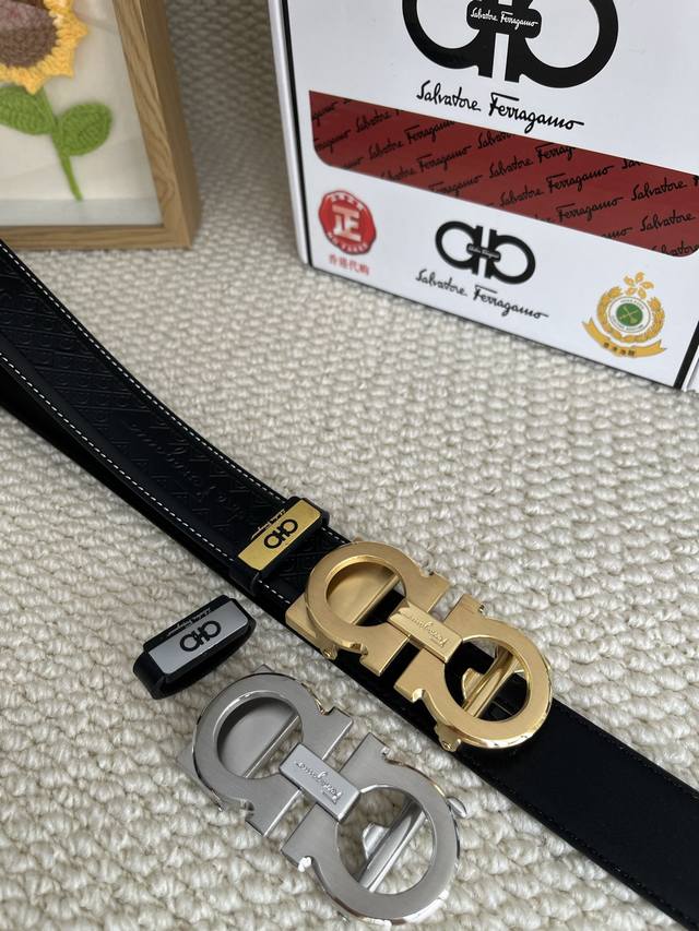 Product Name: Ferragamo Original Single Belt with Automatic Belt Material: 100%