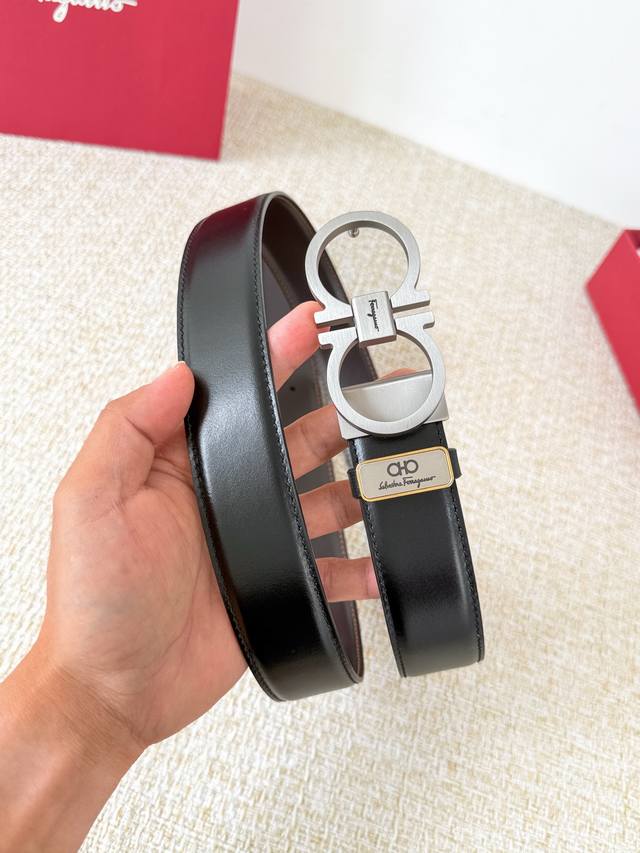 Product Name: Ferragamo Belt, Original Single Belt Model: Hook, Classic Buckle M