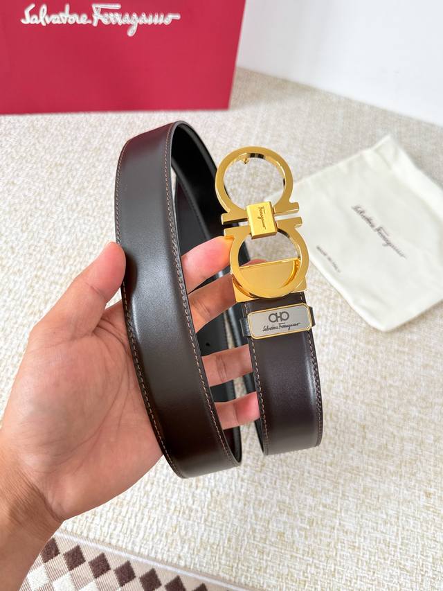 Product Name: Ferragamo Belt, Original Single Belt Model: Hook, Classic Buckle M