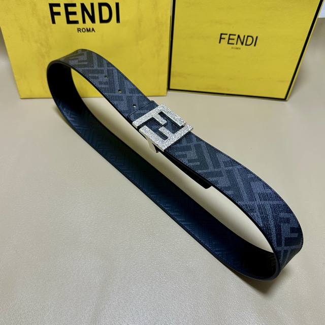 170 Image Packaging +10 Fendi Boutique Same Style 4.0cm Wide Double Ring Reversi