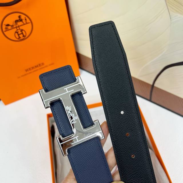 190 Hermes double-sided imported calfskin, paired with a premium buckle, 3.8cm w