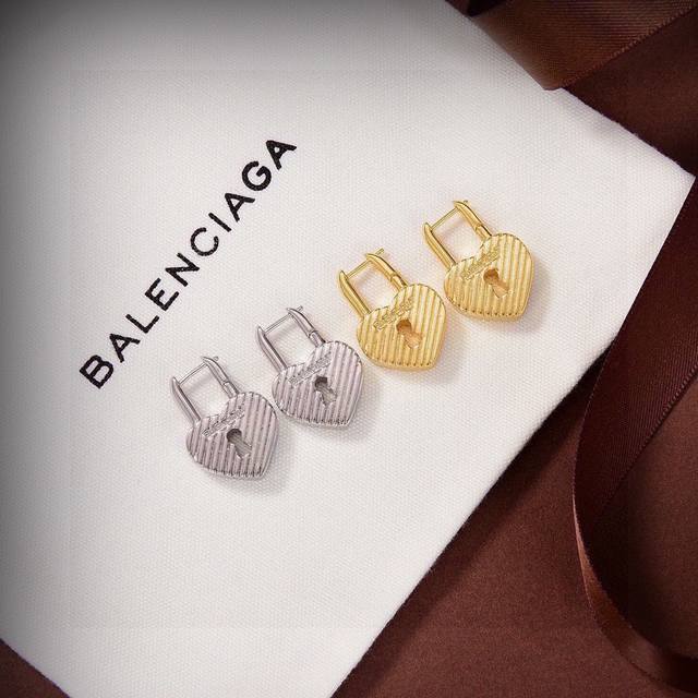 Original Balenciaga new earrings, identical to those in boutiques, made of brass