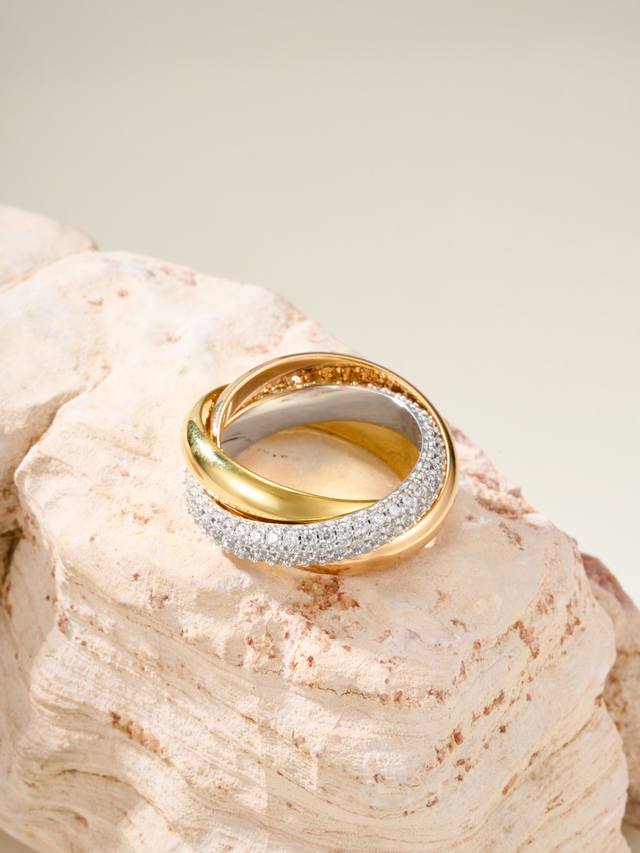 Price: $170 Tinity Triple-Ring Medium Diamond Ring, Size 6789 (US Dollar), each
