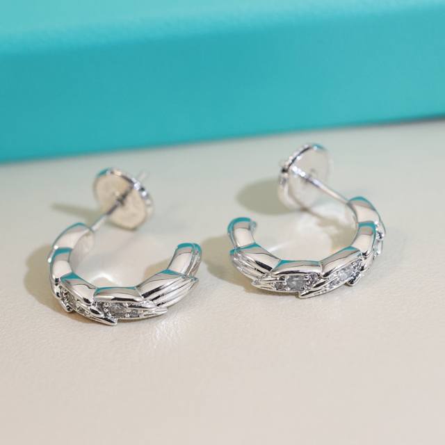 Tiffany & Co. Rock Bird Series Feather Earrings. This series is a flagship produ