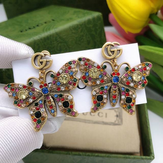 ID2993551Fff, Product Number Ged0060, Gucci Butterfly Earrings, High-Quality Cra