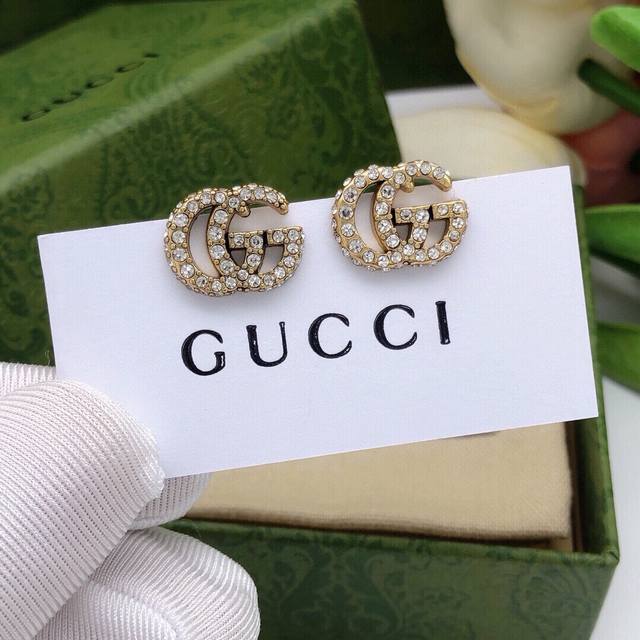 Number Ged0056 Gucci New Double G Diamond Stud Earrings Mini
