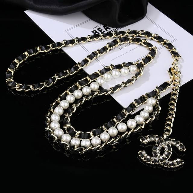Chanel mini waist chain, crafted from select lambskin and made of brass plated w Chanel mini waist chain, crafted from select lambskin and made of brass plated w