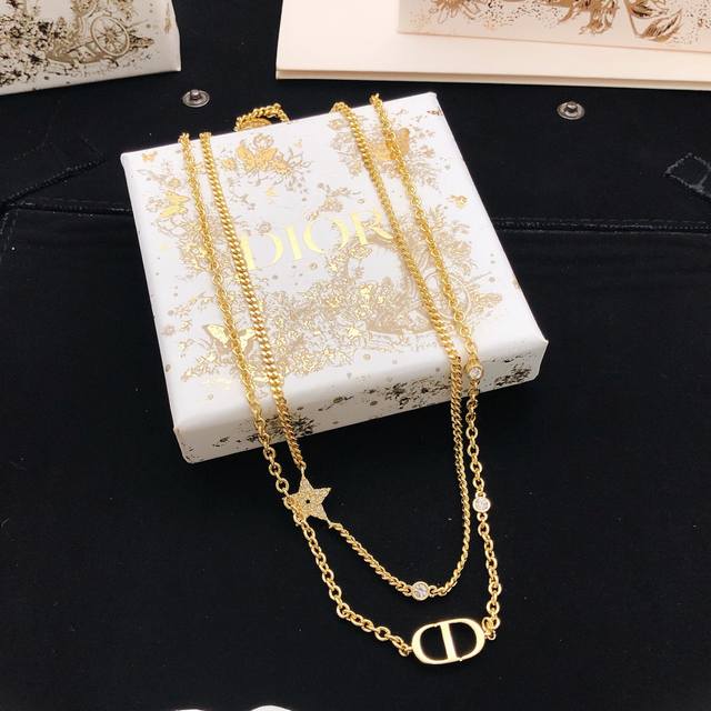 ID2993724Fff, serial number Dxl0006, Dio* latest double-layer star necklace, sam