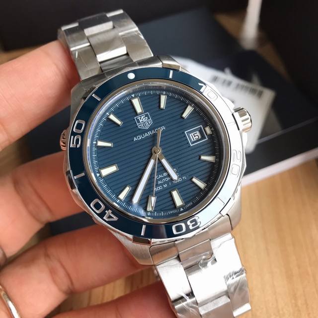 原盒:50 新款竞潜机械表上线！Original Tagheuer,泰格豪雅竞潜系列机械表，尺寸~41Mm表径，蓝宝石镜面，超强夜光指针，原装瑞士机芯，支持拆机