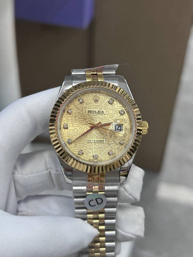 340独家实拍图 劳力士日志系列 全自动机械表男士腕表41Mm Rolex Date Just Automatic Mechanical Watch Autom