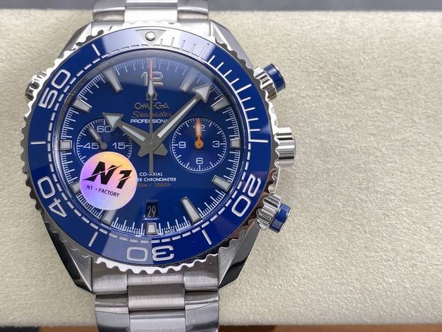 2800N1 Factory 欧米茄 全新力作海马系列600米至臻天文台计时腕表 市场独家做到与原版一致的微调表带系统！采用原版进口陶瓷镶铂金烧制琅彩填油工艺制