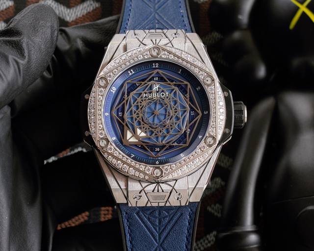 3190Wwf New Year's Special: Hublot Big Bang Tattoo Full Diamond Watch! Case: 45m