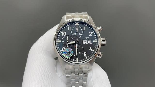 3710Aps IWC Pilot Chronograph, White Case, Black Dial, 41mm, All-in-One, Top Qua 3710Aps IWC Pilot Chronograph, White Case, Black Dial, 41mm, All-in-One, Top Qua