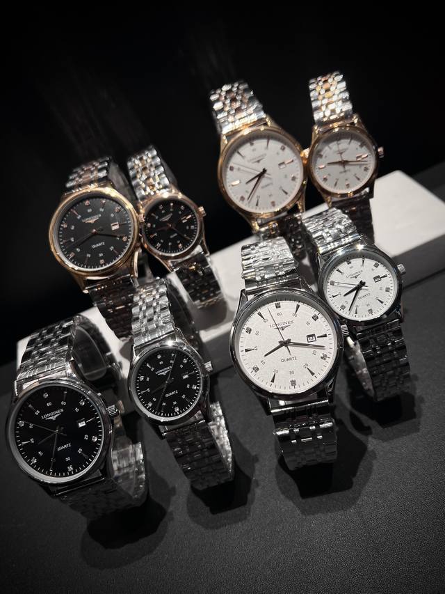 White 230 Gold 330 Longines Couple Watches, Original Imported Quartz Movement, M