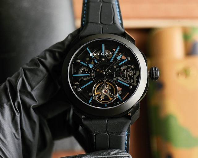 1430 Bvlgari Octo Roma Skeleton Tourbillon Watch, equipped with imported high-en 1430 Bvlgari Octo Roma Skeleton Tourbillon Watch, equipped with imported high-en
