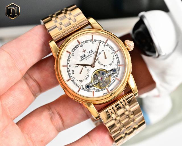 White 530 Gold 720 Steel 20 Men's Beloved Multifunctional Watch Latest: Vacheron